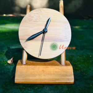 Bamboo Table Clock – Timeless Elegance in Natural Form